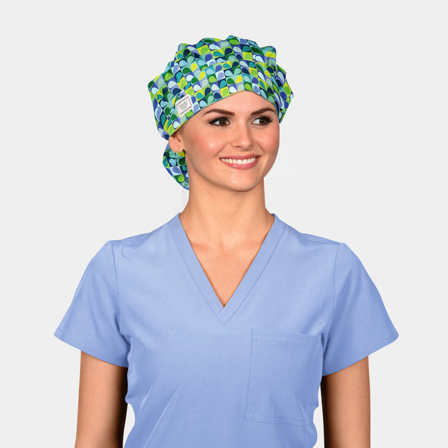 Raindrop - Poppy Bouffant Scrub Hats