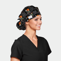 Spooky Spiderweb Manor - Poppy Bouffant Surgical Hats