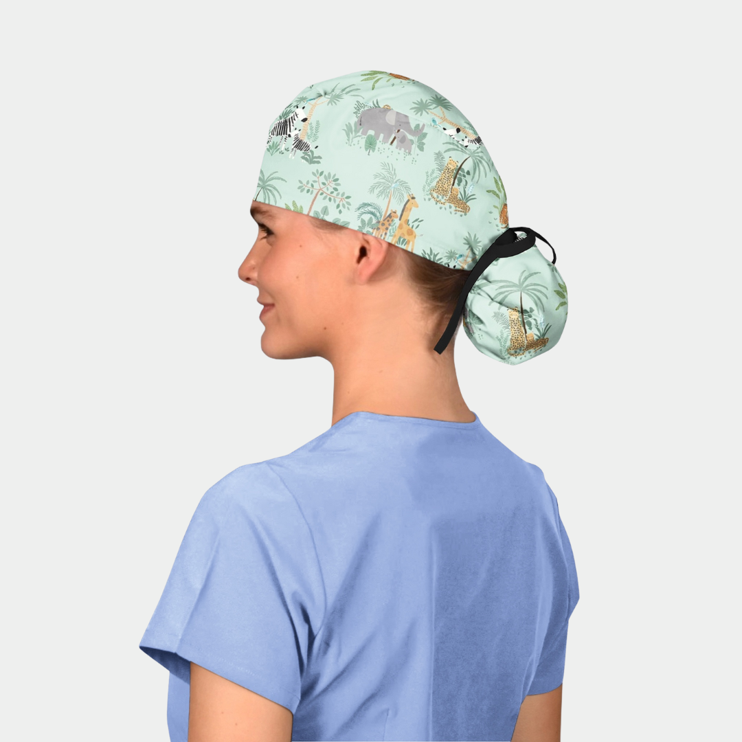 Safari Snuggles- Pony Scrub Cap