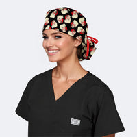 Saint Nicholas Soiree - Pony Bouffant Medical Scrub Cap