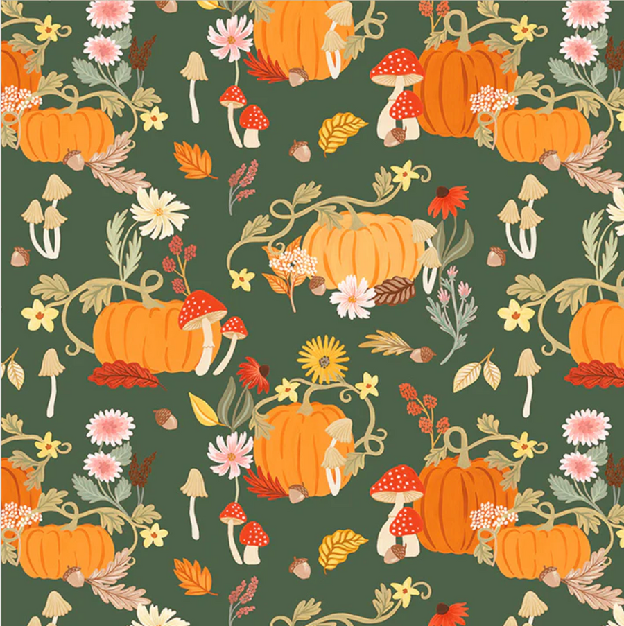 Forest Harvest - Poppy Bouffant Scrub Caps