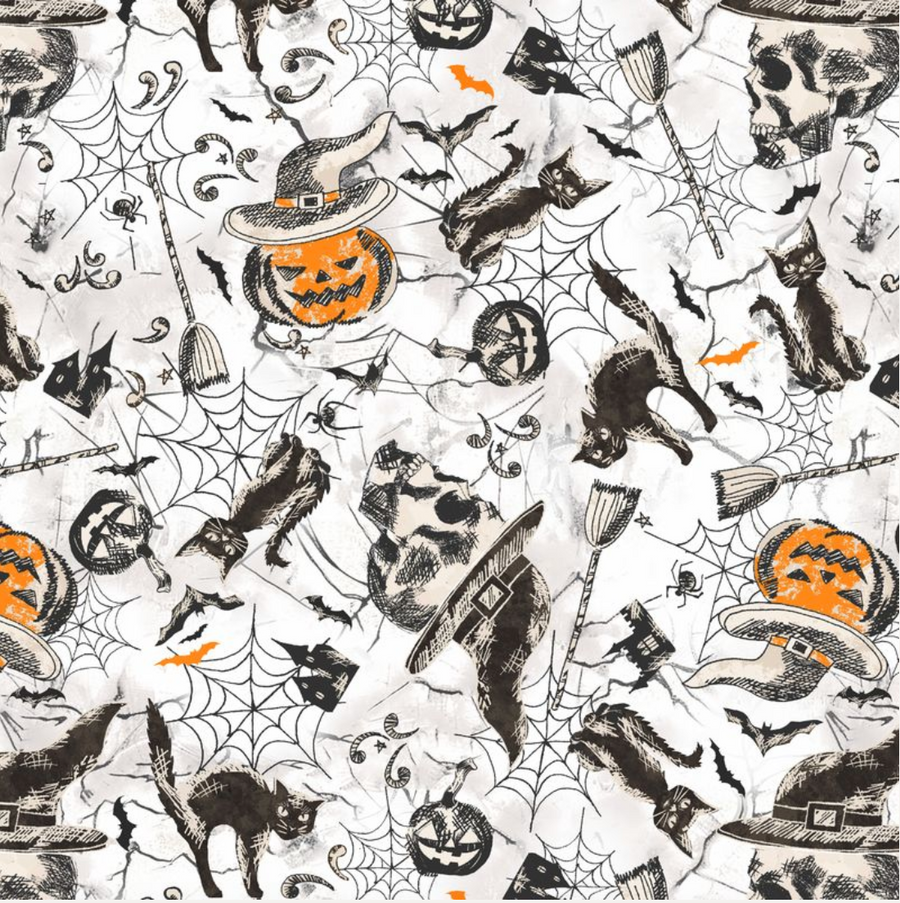 Spells & Shadows - Poppy Bouffant Surgical Caps