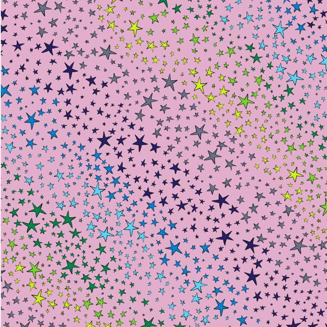 surgical hat fabric that is pink with stars all over it.