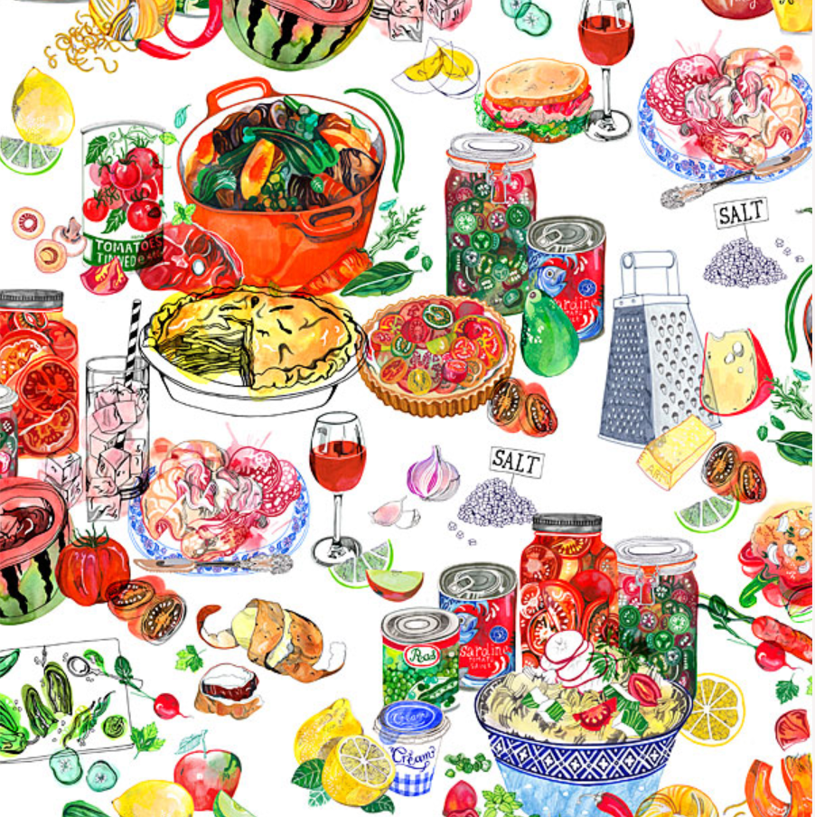 Bon Appetit - Poppy Bouffant Medical Scrub Hat
