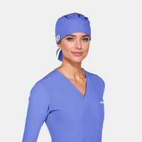Calypso Blue - Solid Splendid Ponytail Scrub Hats