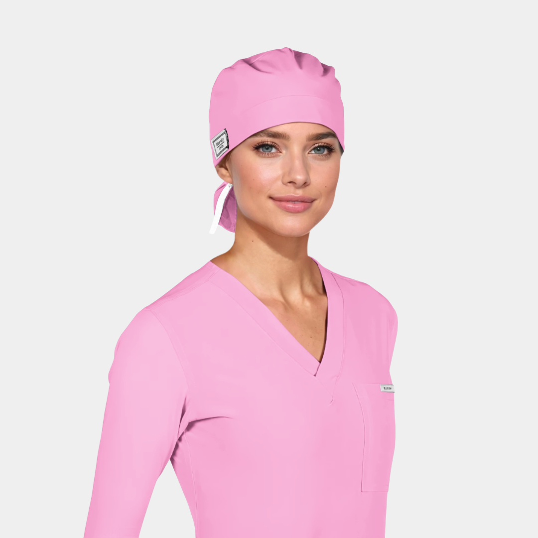 Pink Sorbet - Solid Splendid Ponytail Scrub Hats