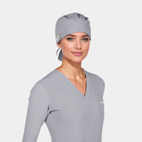 Slate Grey - Solid Splendid Ponytail Scrub Hats