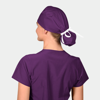 Eggplant - Solid Splendid Ponytail Scrub Hats