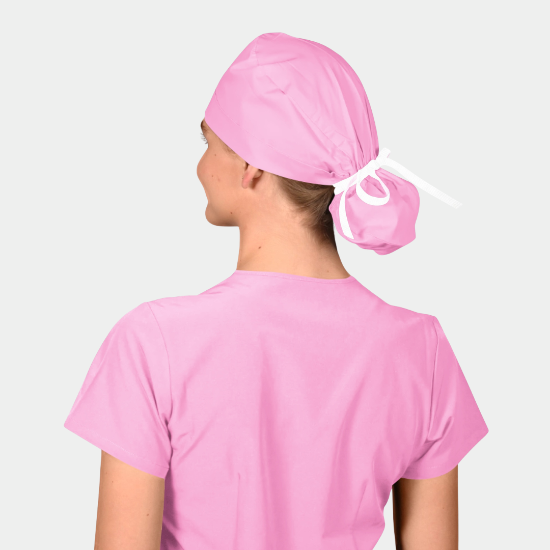 Pink Sorbet - Solid Splendid Ponytail Scrub Hats