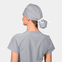 Slate Grey - Solid Splendid Ponytail Scrub Hats