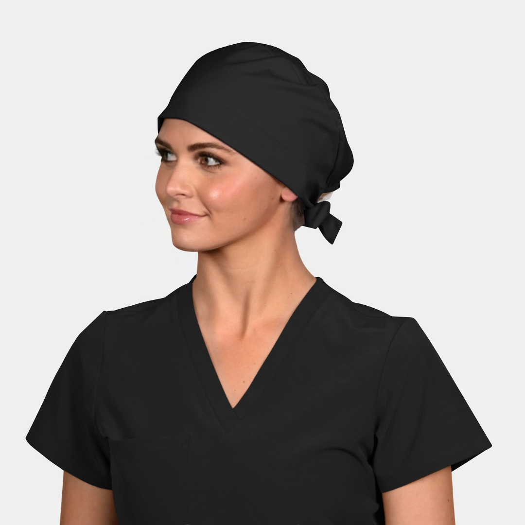 Black - Solid Pixie Scrub Hat
