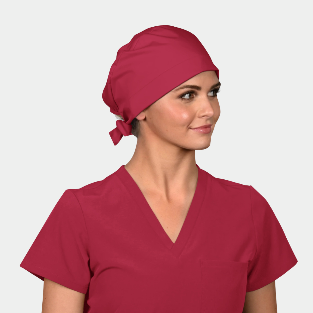 Crimson - Solid Pixie Scrub Hats