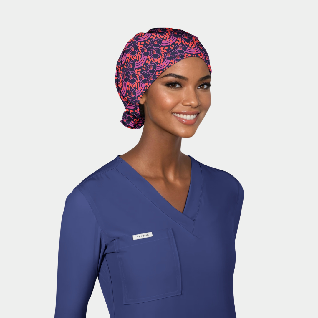 Magenta Mosaic- Pixie Scrub Caps