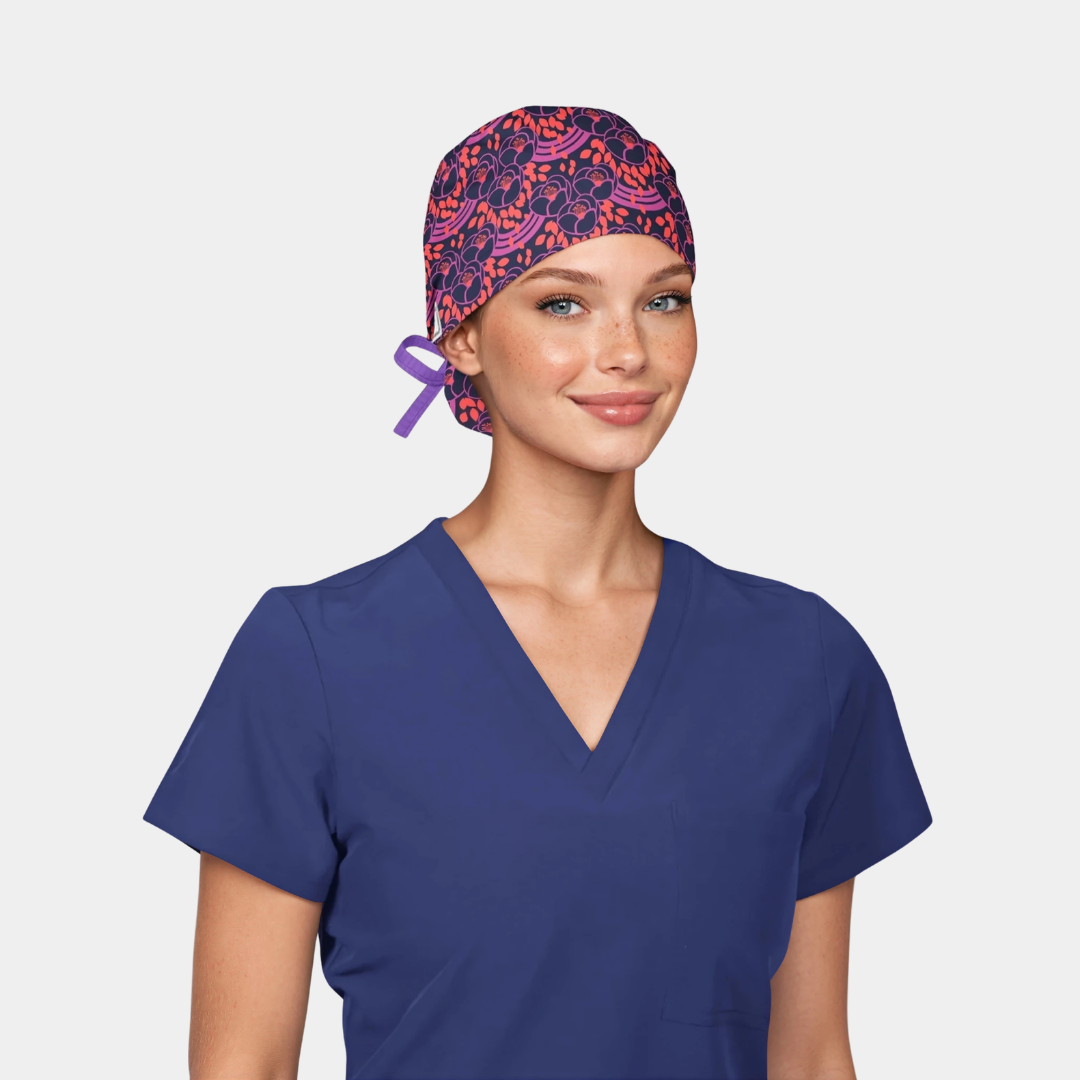 Magenta Mosaic- Stellar Scrub Caps