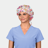 Country Garden - Poppy Bouffant Scrub Hats