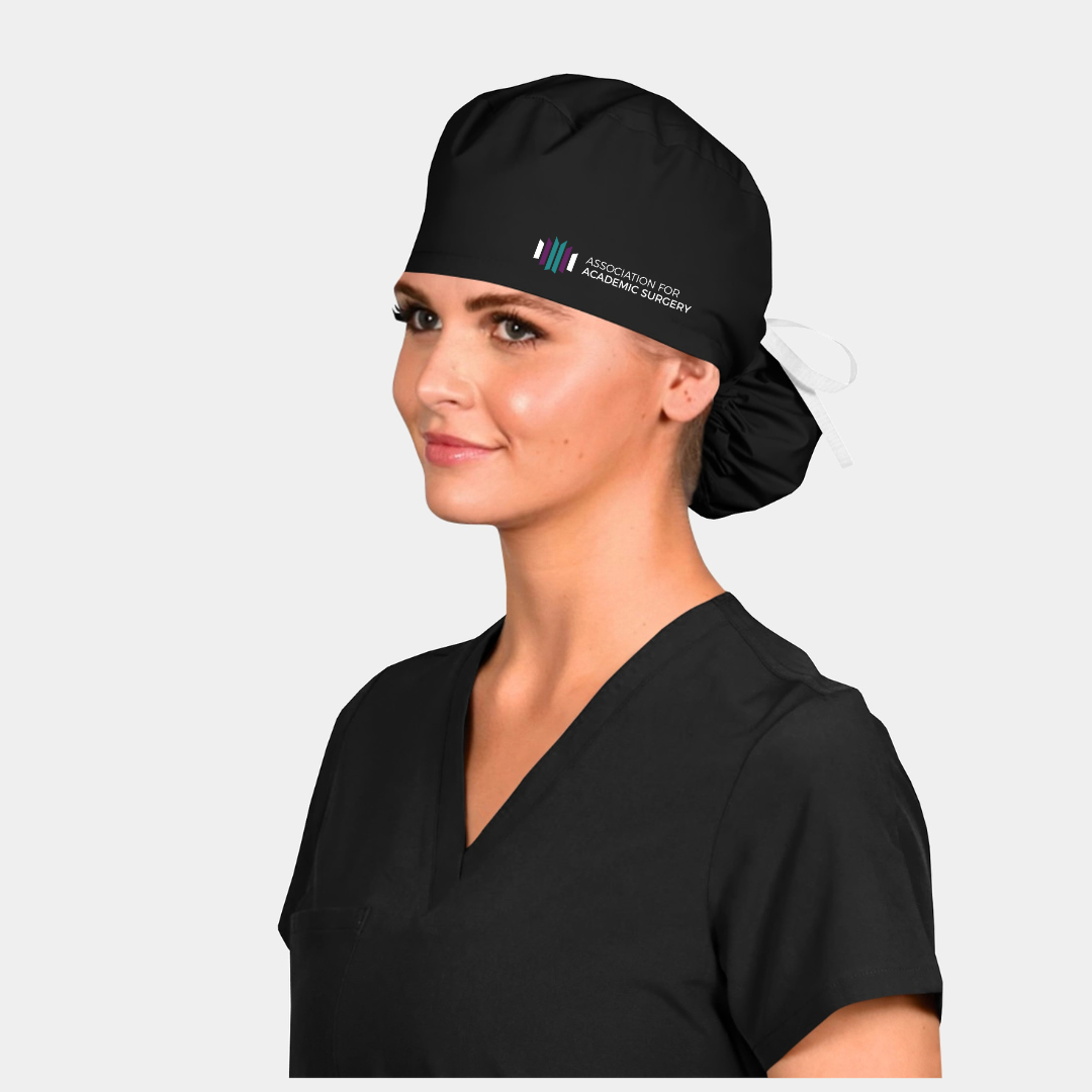 Womens Pony Bouffant Scrub Cap with AAS Logo