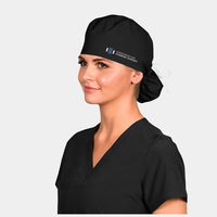 Womens Pony Bouffant Scrub Cap with AAS Logo
