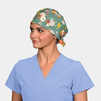Floral Reverie Pixie Surgical Scrub Hat