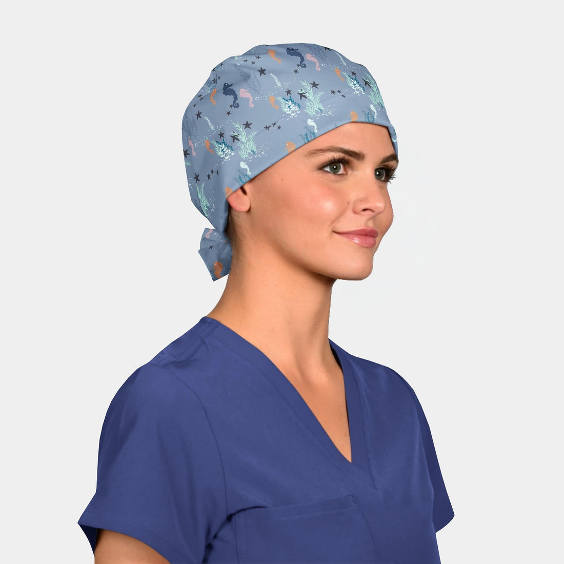 Seahorse Symphony - Pixie Surgical Cap