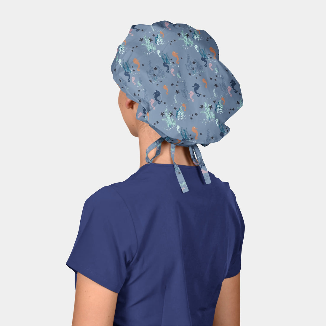 Seahorse Symphony - Poppy Bouffant Surgical Cap