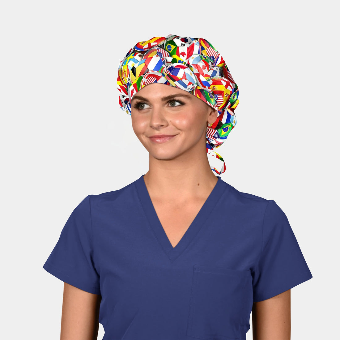World Cup Wonders Poppy Bouffant Women’s Scrub Cap