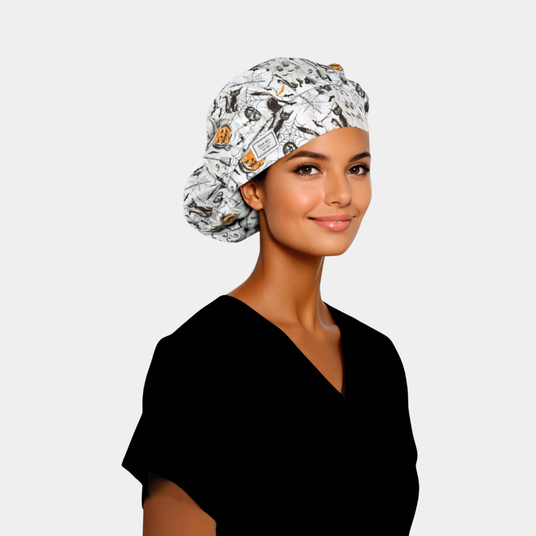 Spells & Shadows - Poppy Bouffant Surgical Caps