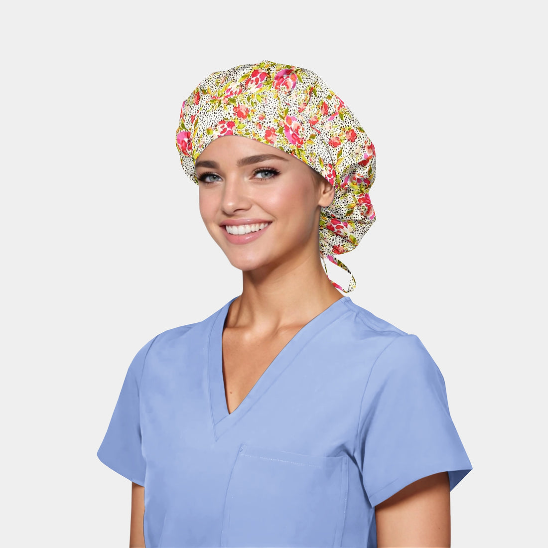 Sprightly Sprigs - Poppy Bouffant Surgical Hats