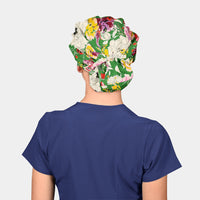 Spring Dreamscape - Poppy Bouffant Medical Scrub Cap