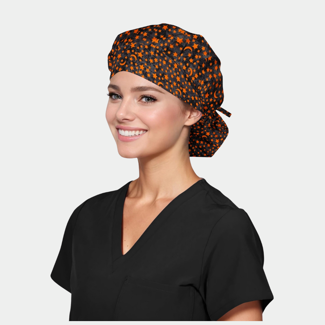 Starry Spell- Poppy Bouffant Surgical Hats