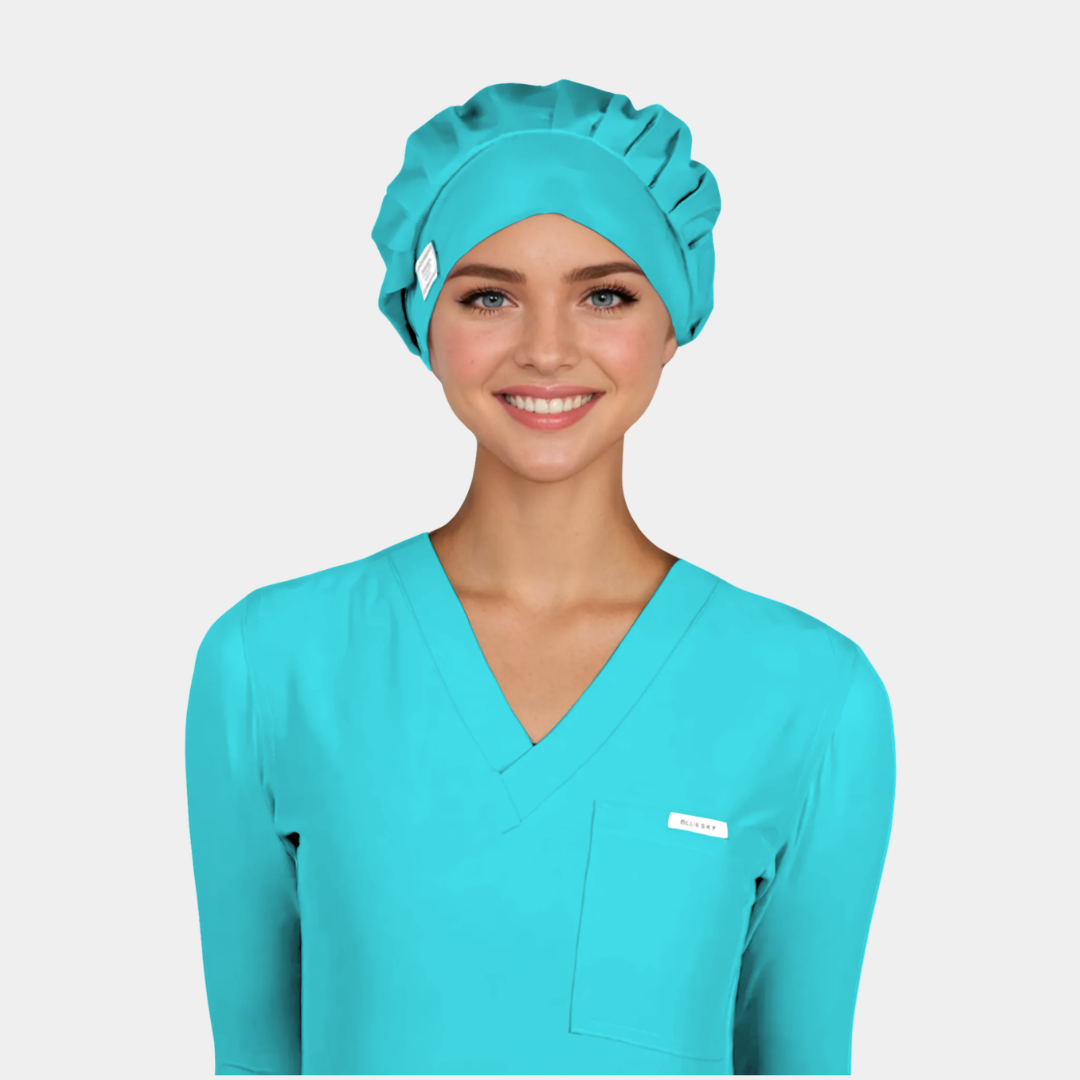 Turquoise Blue - Solid Poppy Scrub Hats