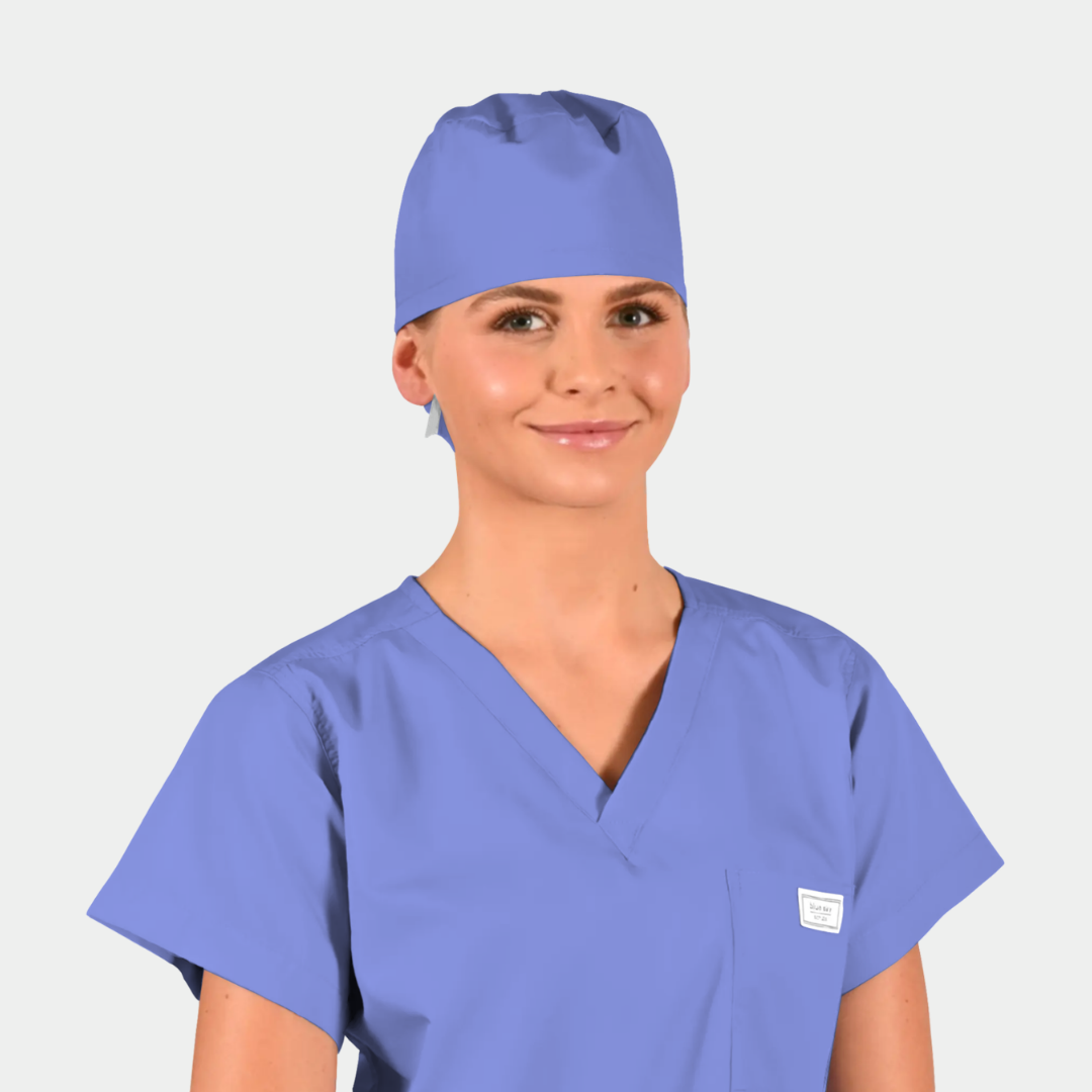 Calypso Blue - Solid Pony Scrub Hats
