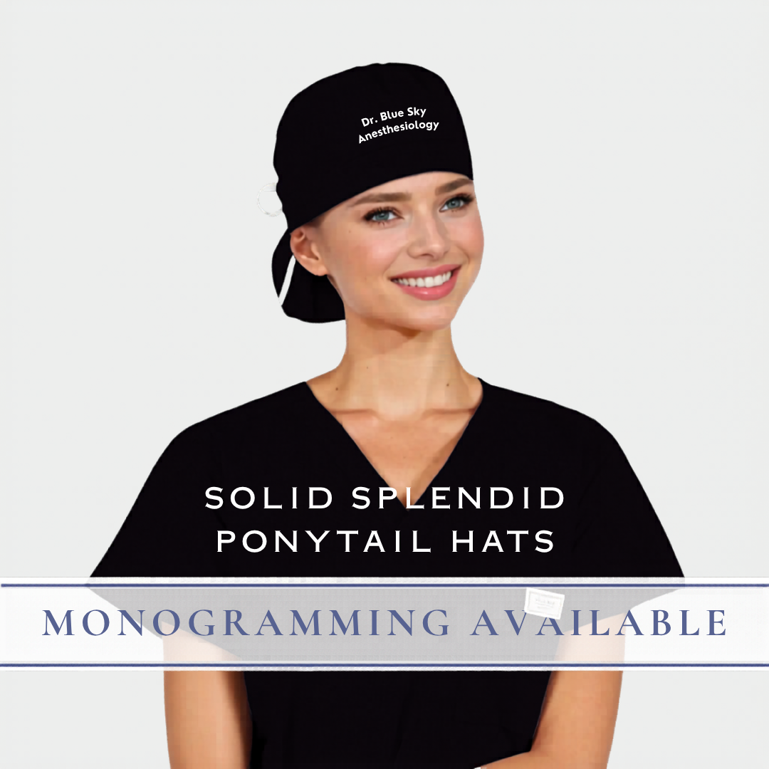 SOLID COLOR - Splendid Ponytail Scrub Caps