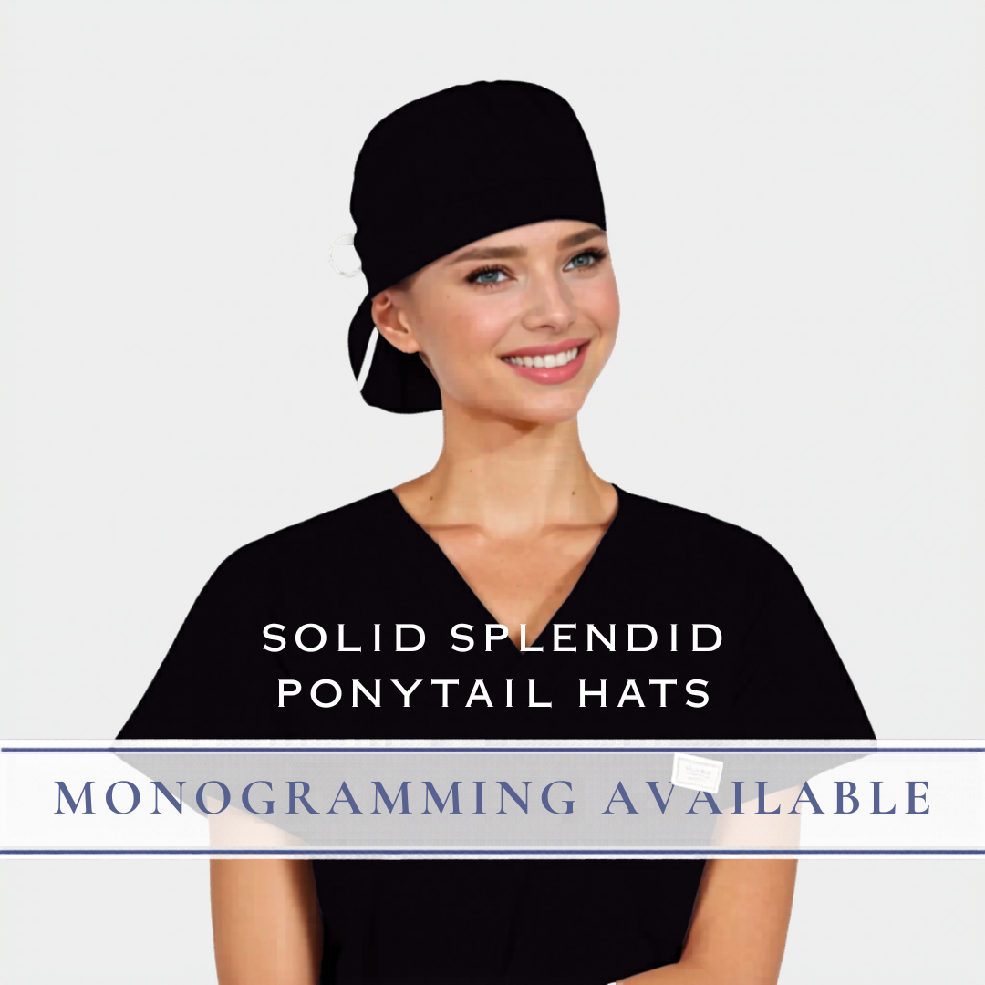 SOLID COLOR - Splendid Ponytail Scrub Caps