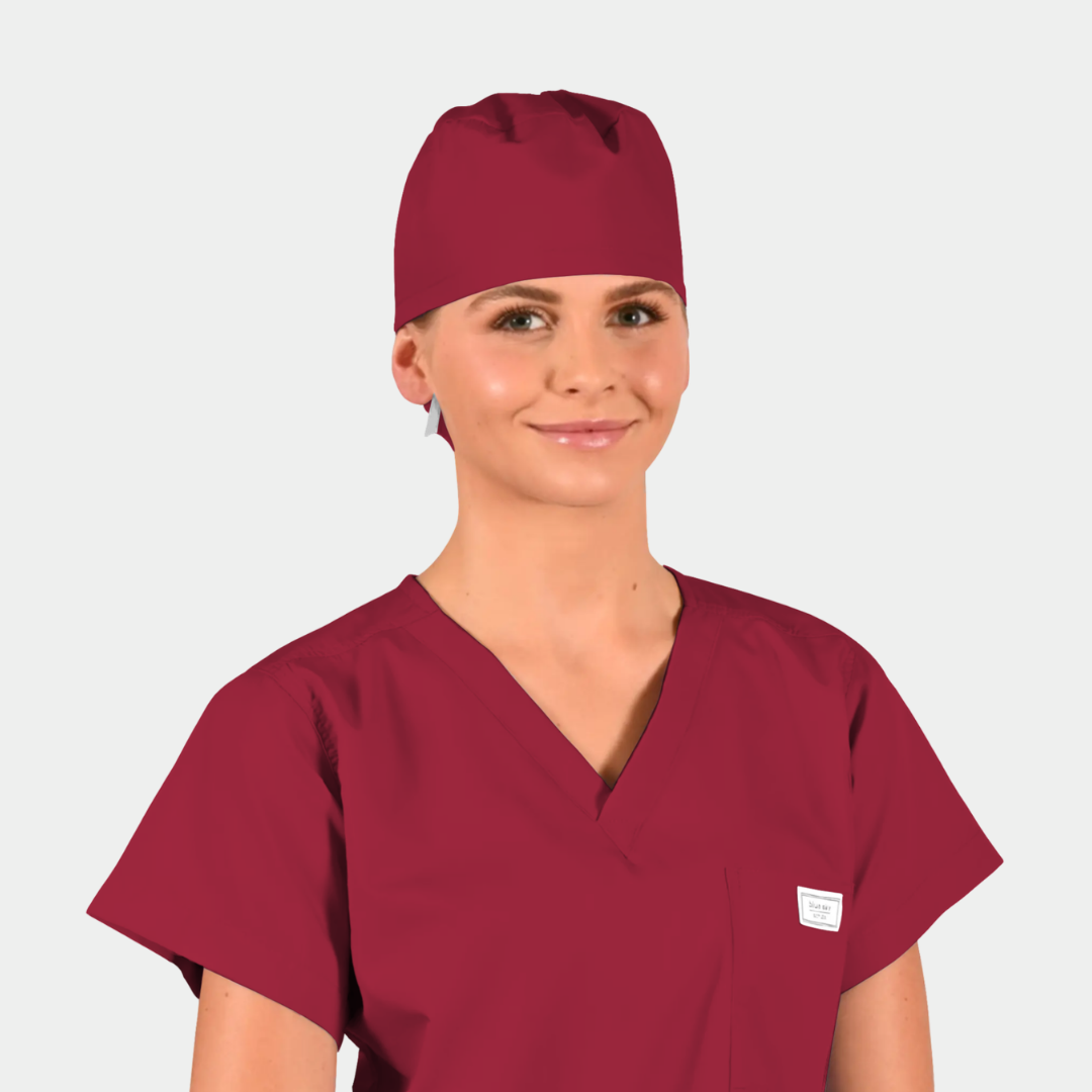 Crimson Wine - Solid Pony Scrub Hats