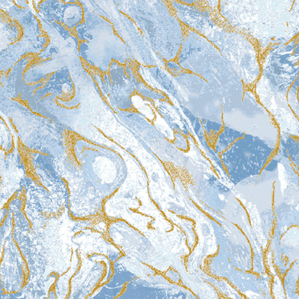 Marble pattern with gold and blue colors