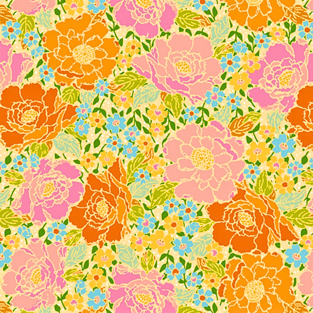 Peachy Blossom Garden Pixie Surgical Scrub Hat