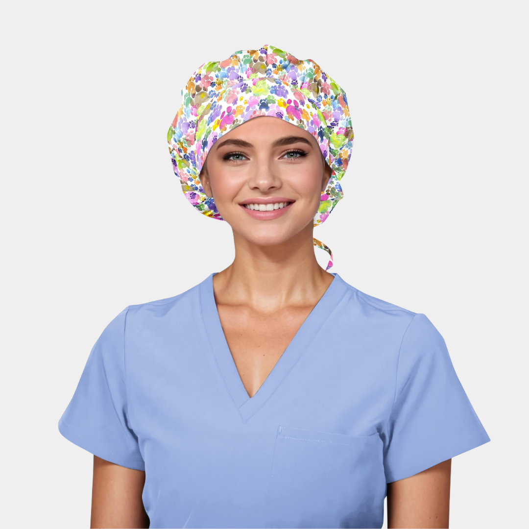 Tail Trails - Poppy Bouffant Surgical Hat