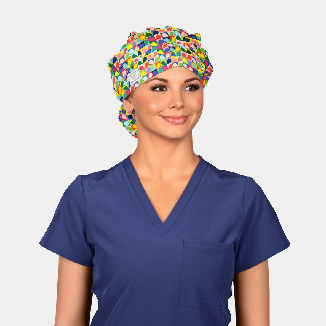 Teardrop Petals - Poppy Bouffant Scrub Hats