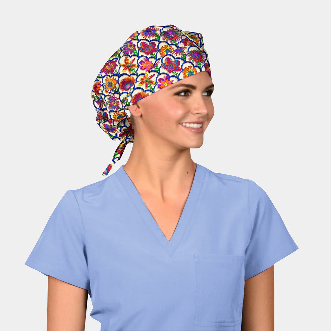 Tropidelic - Poppy Bouffant Surgical Scrub Hats