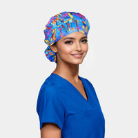 Twilight Gardens - Poppy Bouffant Surgical Caps