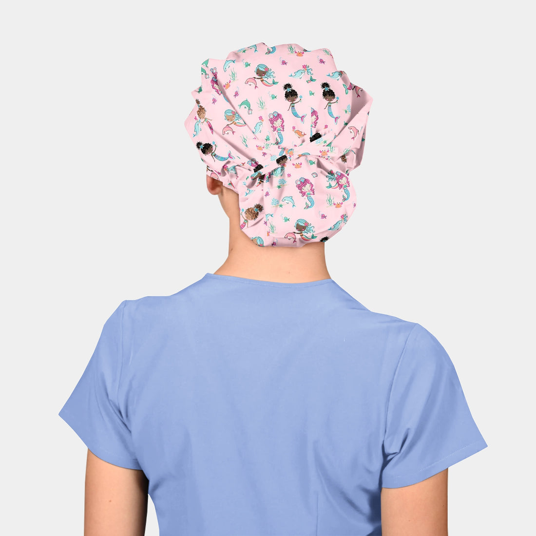 Undersea Reverie- Poppy Bouffant Medical Scrub Hat