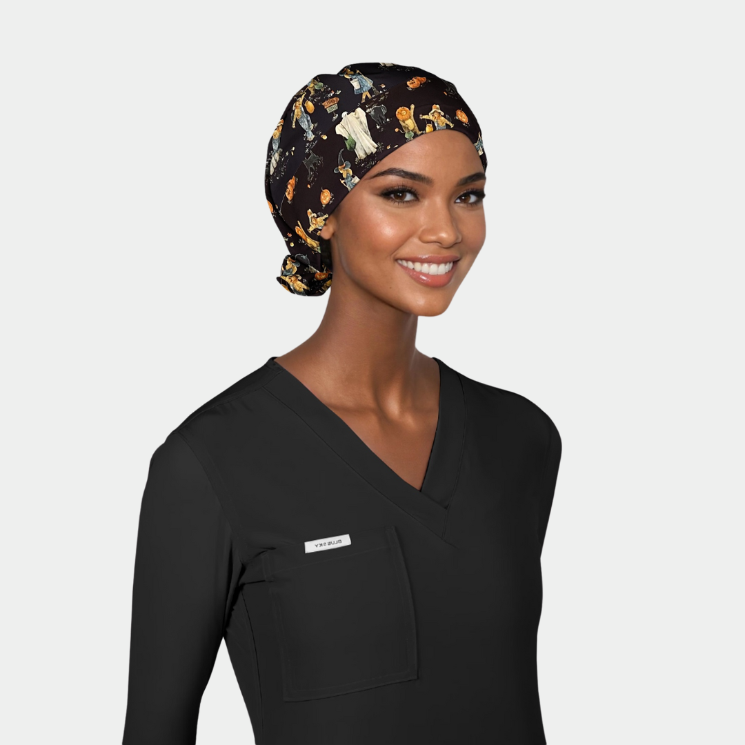 Vintage Fright - Pixie Surgical Scrub Caps