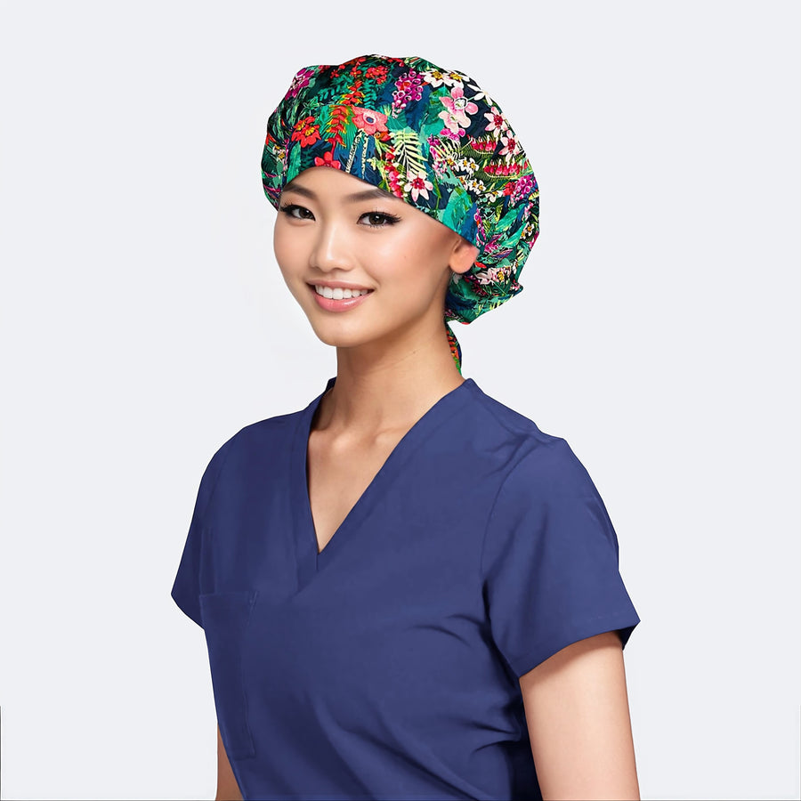 Wild Orchid Dream - Poppy Bouffant Scrub Hat