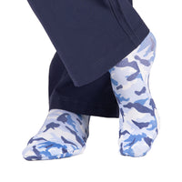 Blue Camo Bliss Compression Scrubs Socks