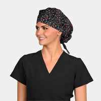 Frosted Festivities - Poppy Bouffant Surgical Scrub Caps