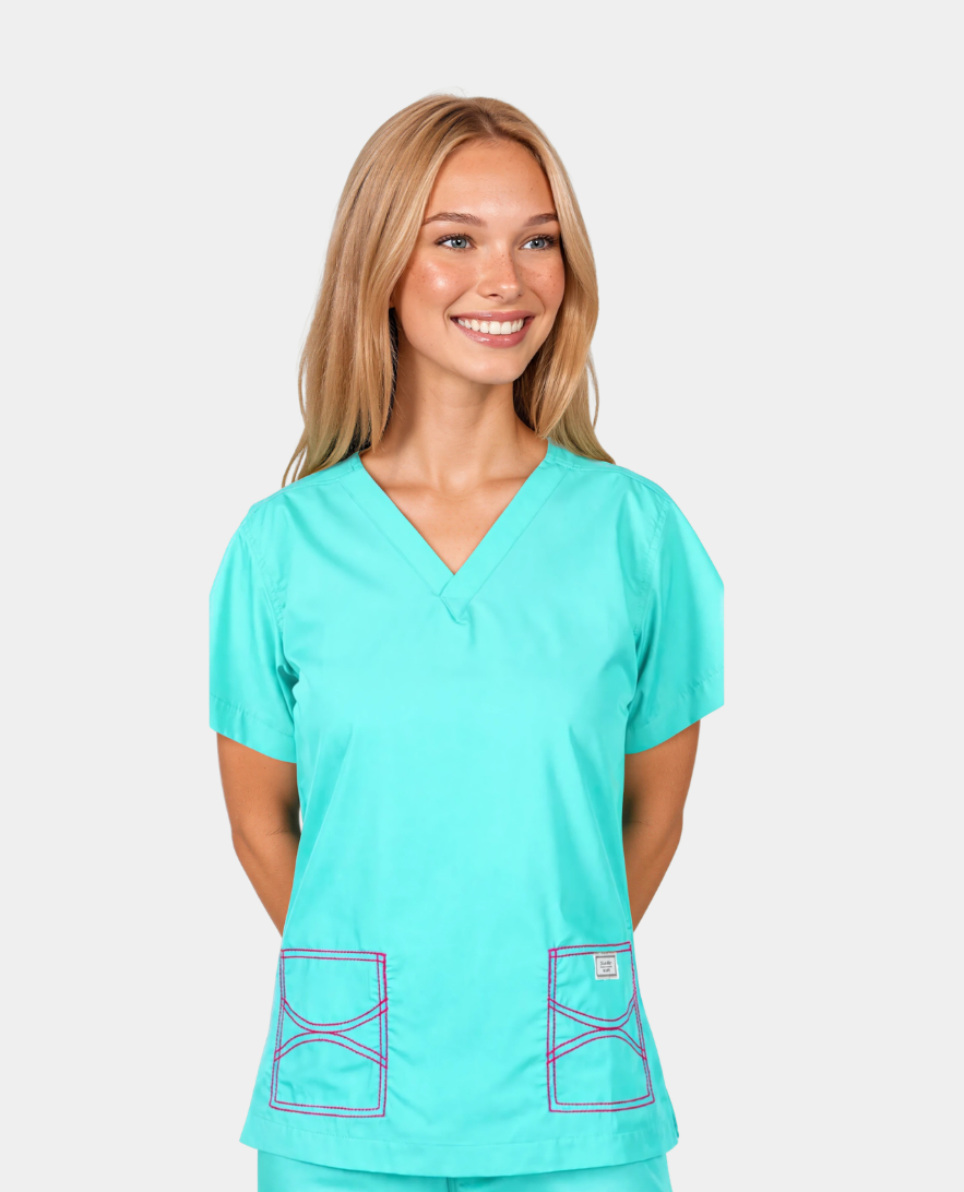 MEDIUM Womens One Of a Kind Scrub Tops - FINAL SALE