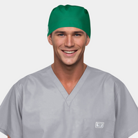 Pine Green Men’s Scrub Cap – Comfortable, Professional Surgical Cap for Long Shifts