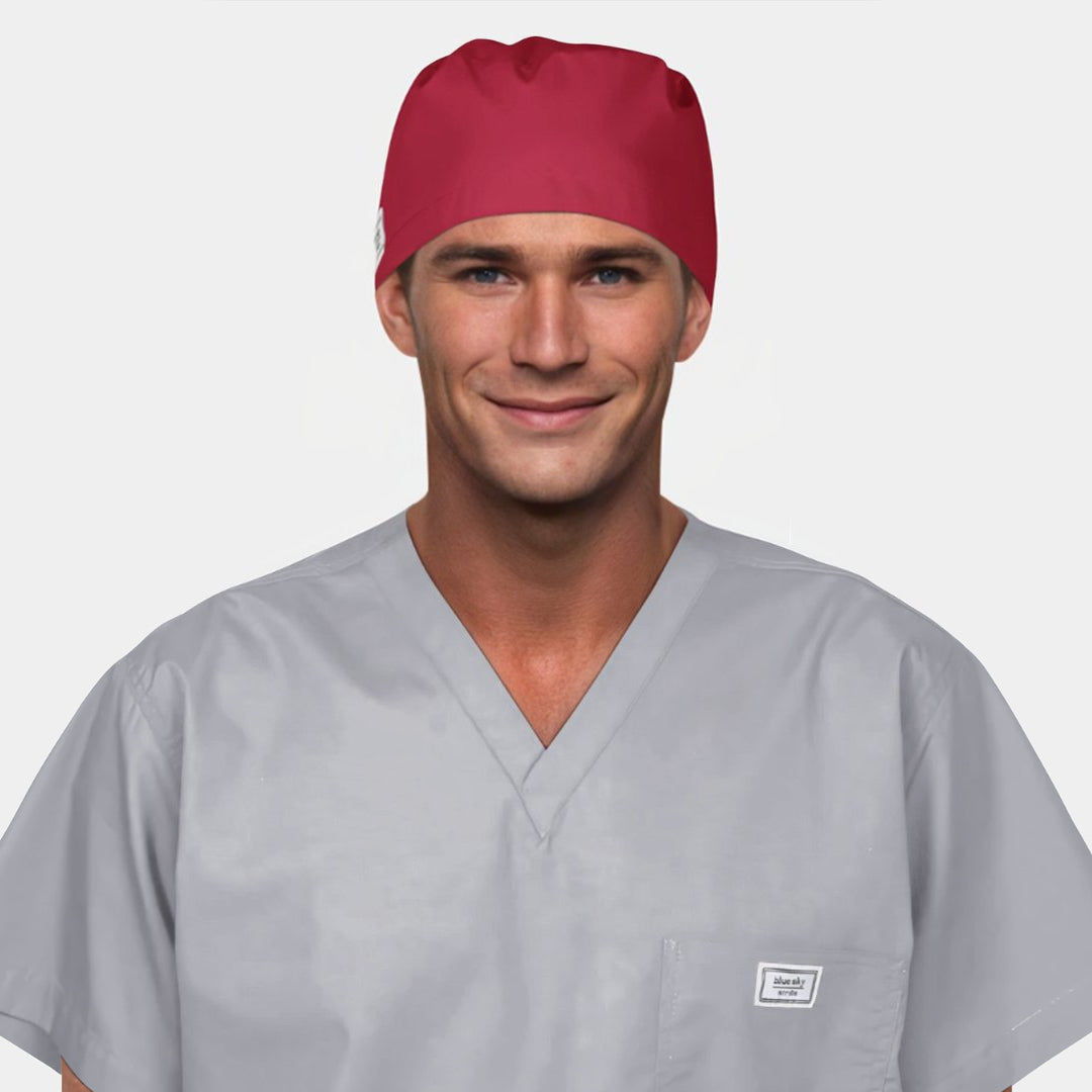 Crimson Men’s Scrub Cap – Comfortable, Professional Surgical Cap for Long Shifts